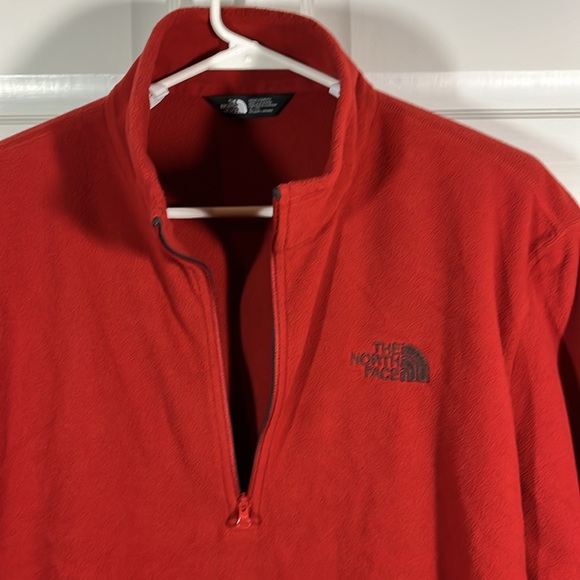 EXC The North Face Micro Fleece Zip Neck Pullover Top Men’s XL Burnt Red - Picture 6 of 17